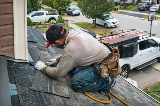 Professional Roofing technician working in Benicia, CA